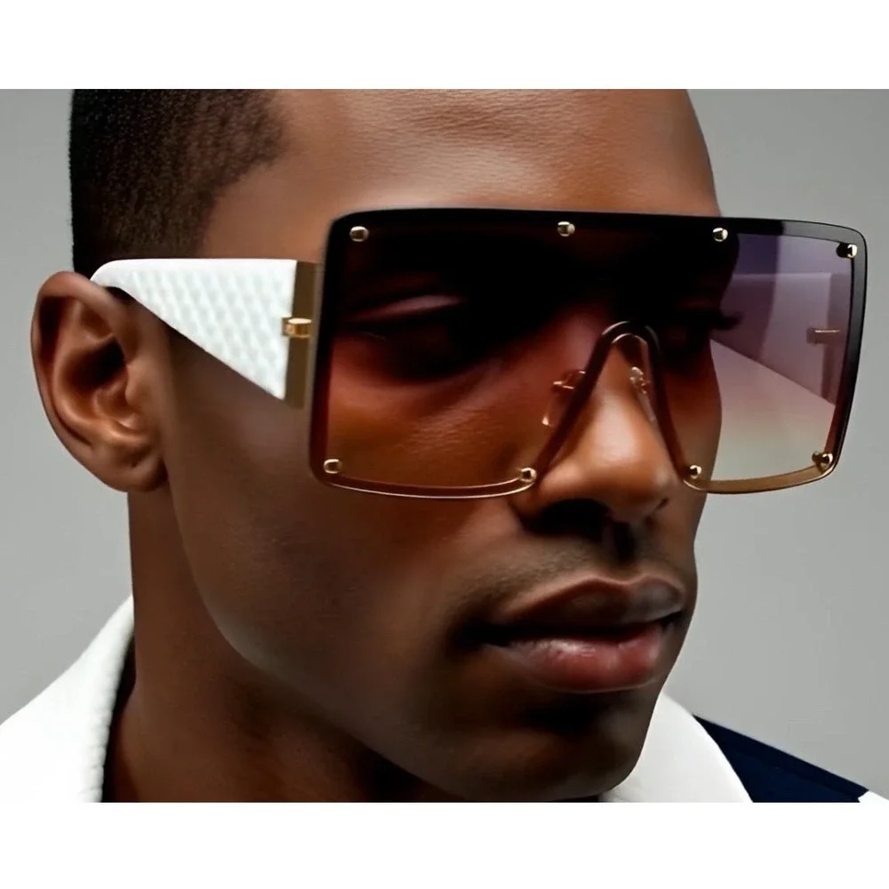 Shield Sunglasses Oversized Studded Fashion Visor Sunnies‎ Designer Shades